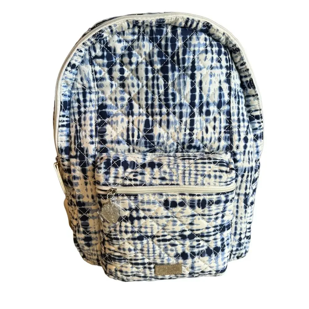 Betsey Johnson Travel Backpack Blue Tie Dye Print